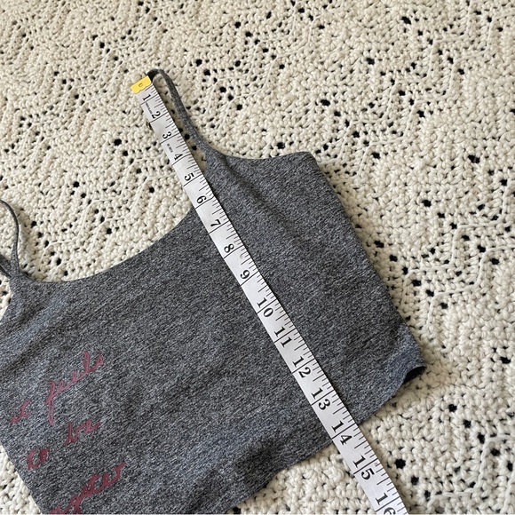 Spiritual Gangster Text Graphic Longline Bra Top Gray (Small) athleisure workout - Picture 5 of 6